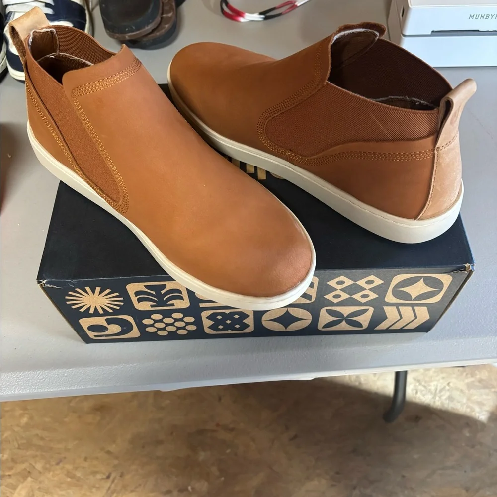 OluKai Women’s Pehuea Ankle Shoes Brown Slip-On Loafers - Picture 3 of 8